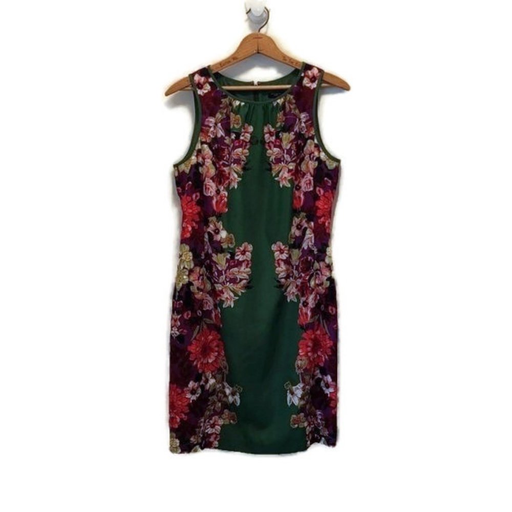 Ann Taylor Petite Women's Size 8P Sleeveless Floral Print Lined Dress - Picture 14 of 14